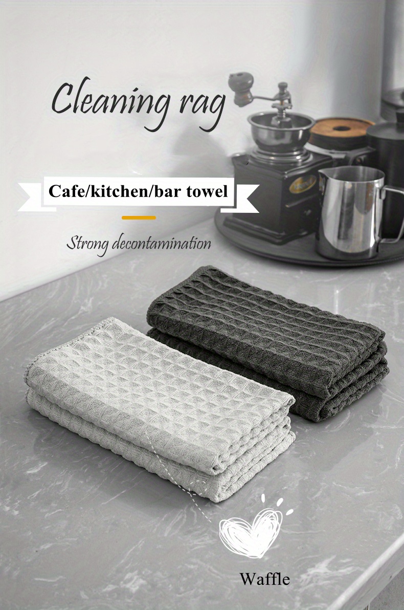 Waffle Rag, Kitchen Dishwashing Cloth Wipe, Glass Cloth, Commercial Coffee  Milk Tea Shop Bar Cleaning Cloth, Cleaning Supplies - Temu