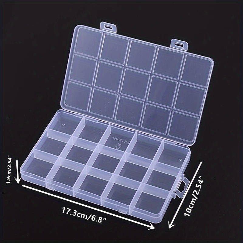 Jewelry Transparent Bead Storage Box Clear Toolbox Container
