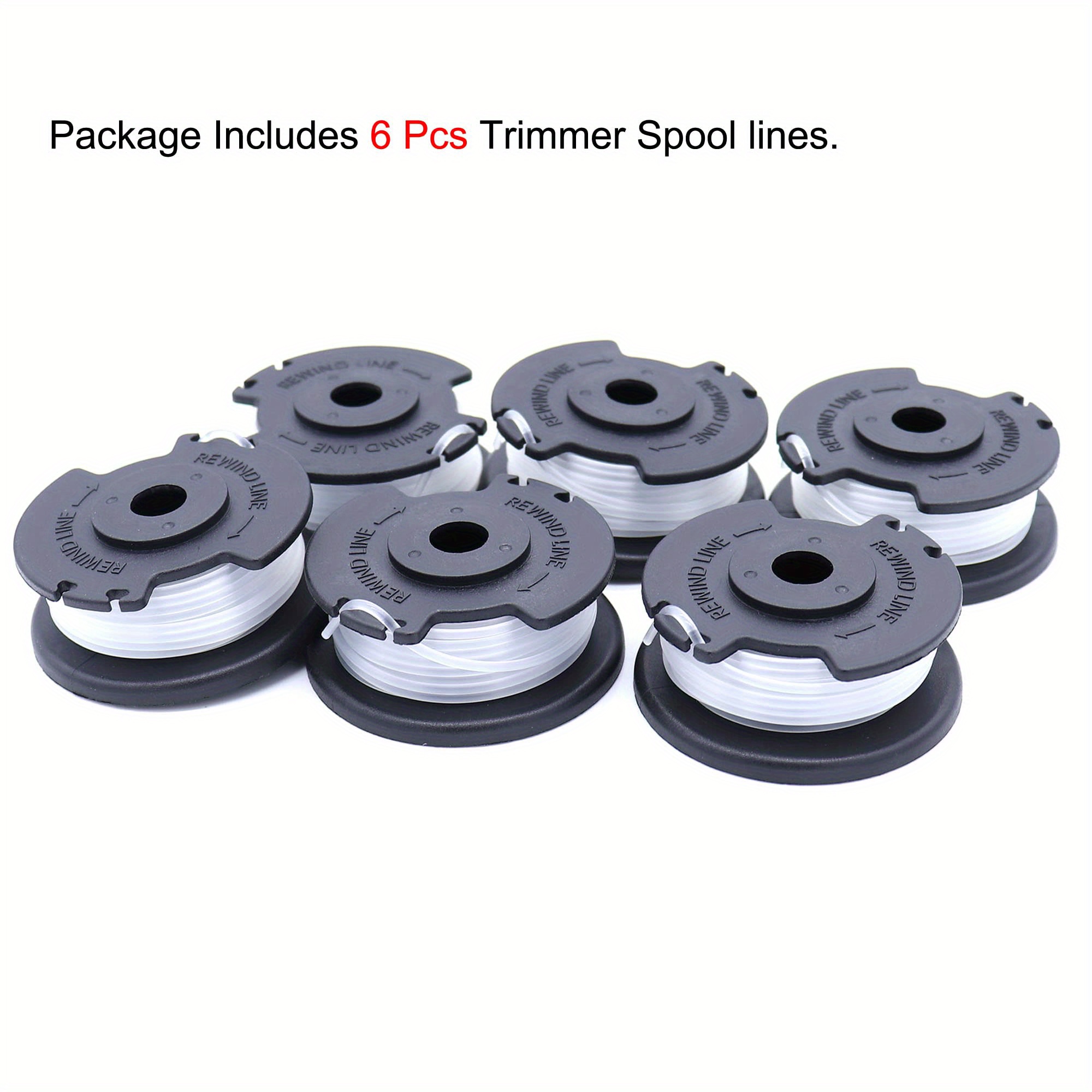 2).065 In x 20 Ft Feed Trimmer Spools for Black and Decker 