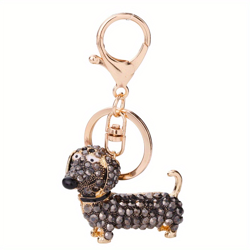 Alloy Rhinestone Cute Puppy Dog Keychain Pendant Animal Bag Keyring  Ornament Bag Purse Charm Accessories - Temu