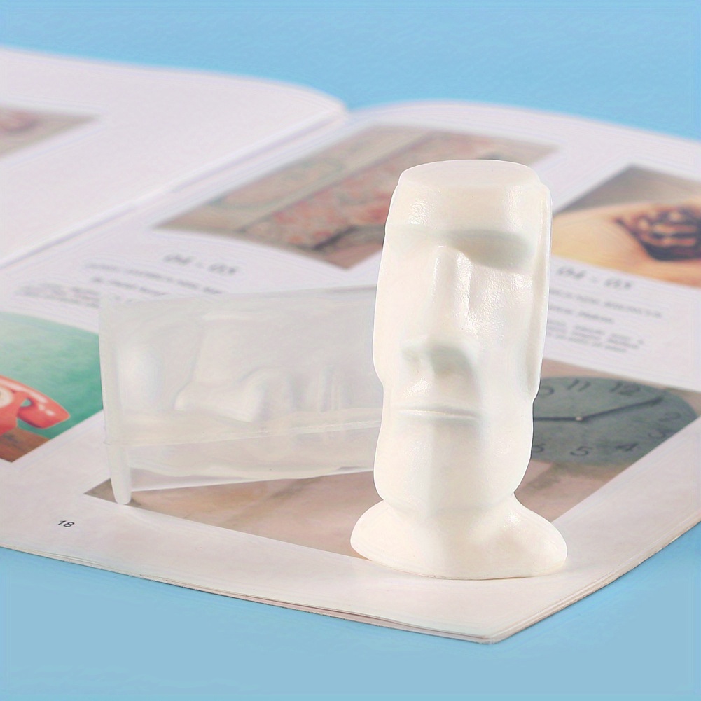 1pc Easter Island Head Candle Mold Perfect For Aromatherapy Soap Making