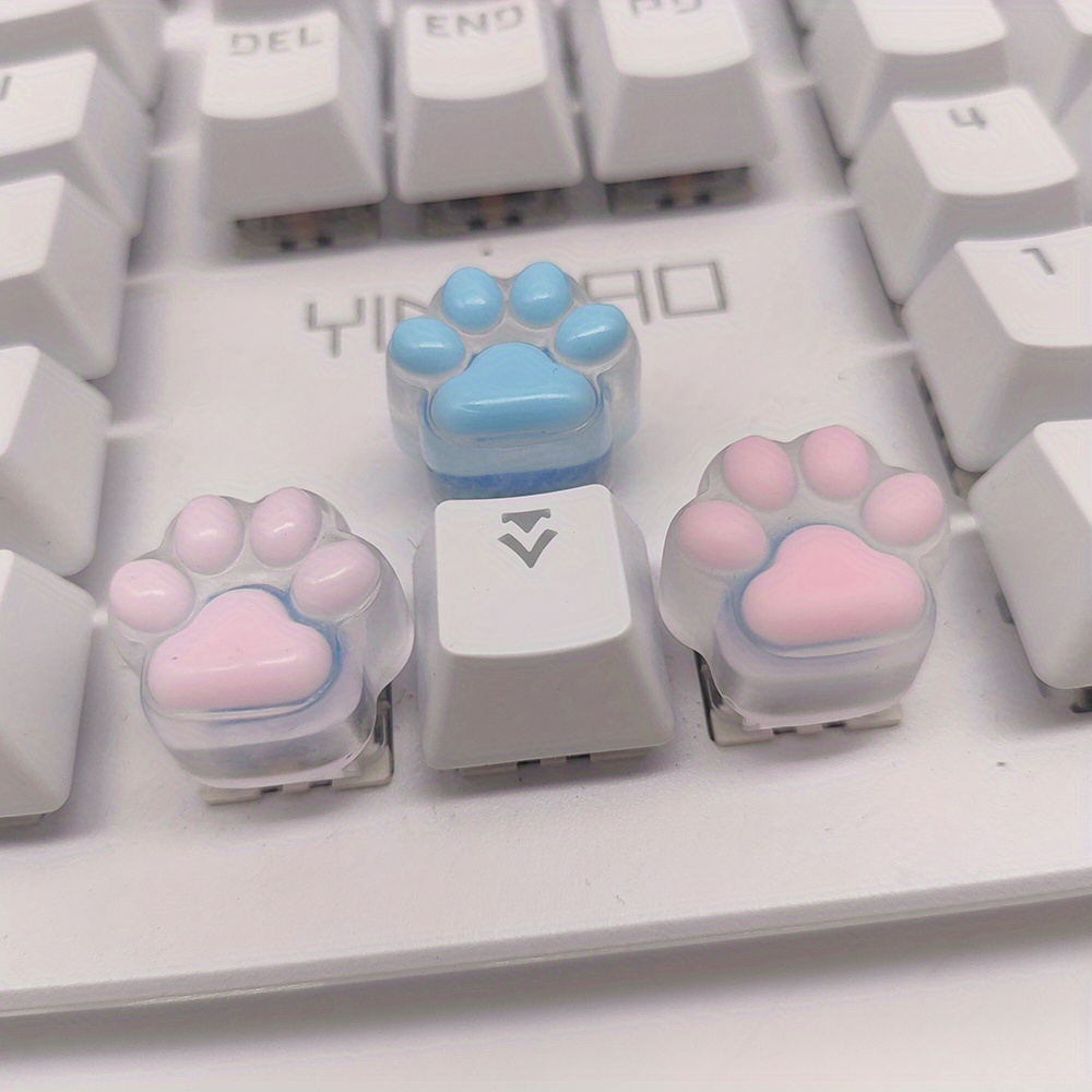 Cat Claw Transparent Cherry Mx Keyboard Keycaps Cute Diy Key Temu