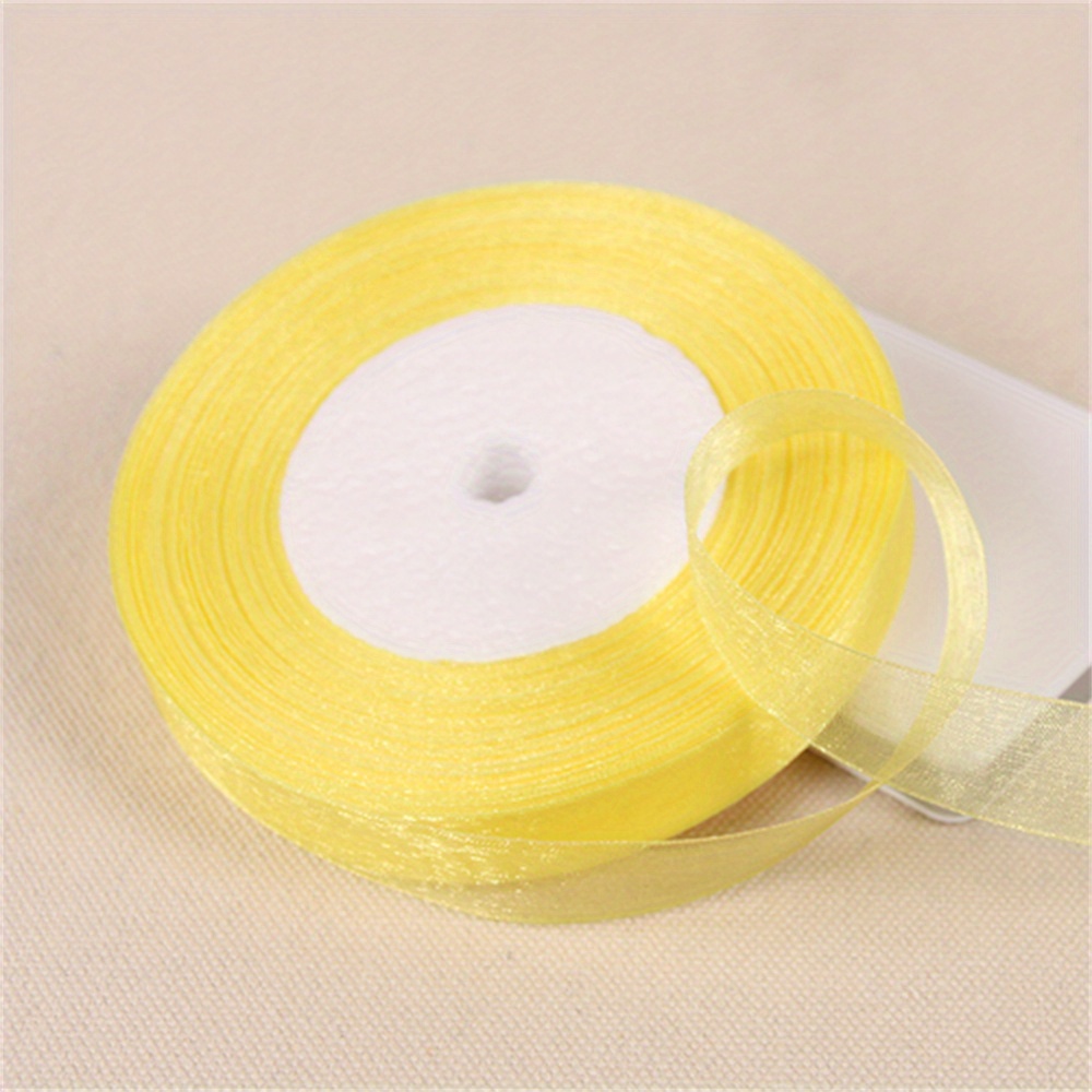 Craft Perfect Organza Ribbon 16Mmx5m-Mellow Yellow