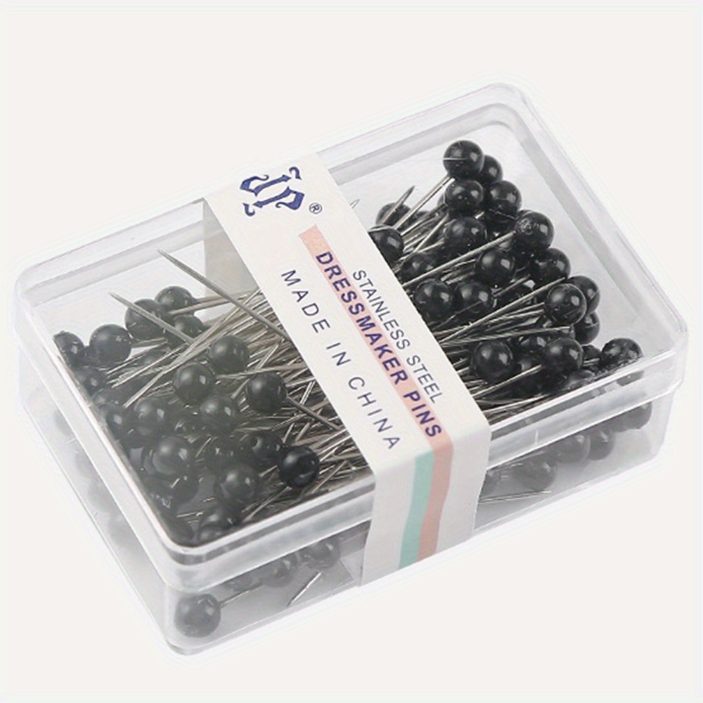 Uxcell Sewing Straight Pins Round Pearl Head DIY Hand Crafts, Black 520 Pack