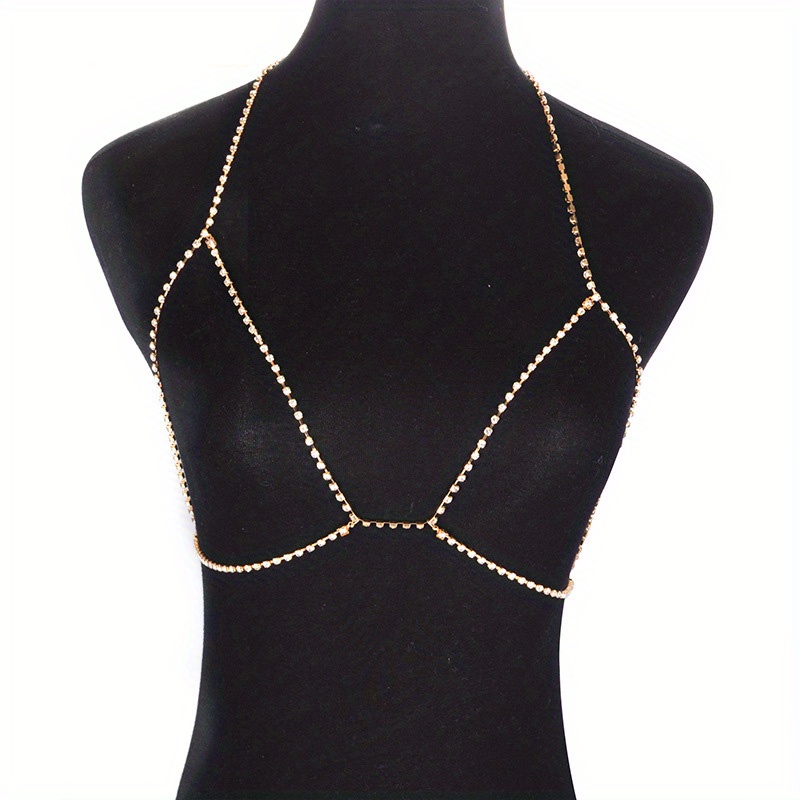 Full Body Harness Chain Jewelry  Bikini Rhinestone Bodychain