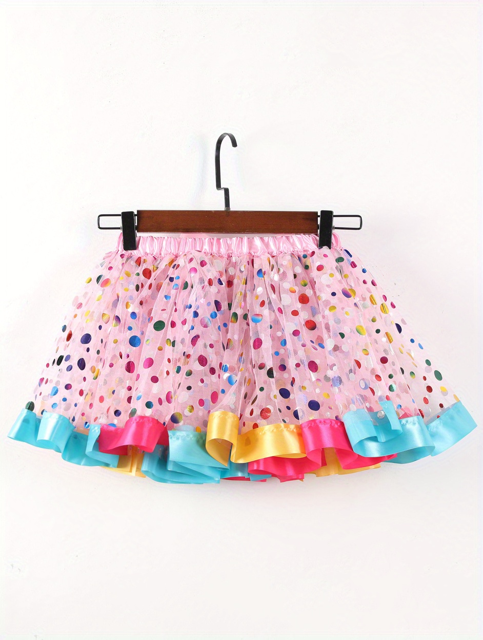 Polka Dot Bow Tulle Tutu Skirt Toddler Girls Colorful Wings - Temu New ...