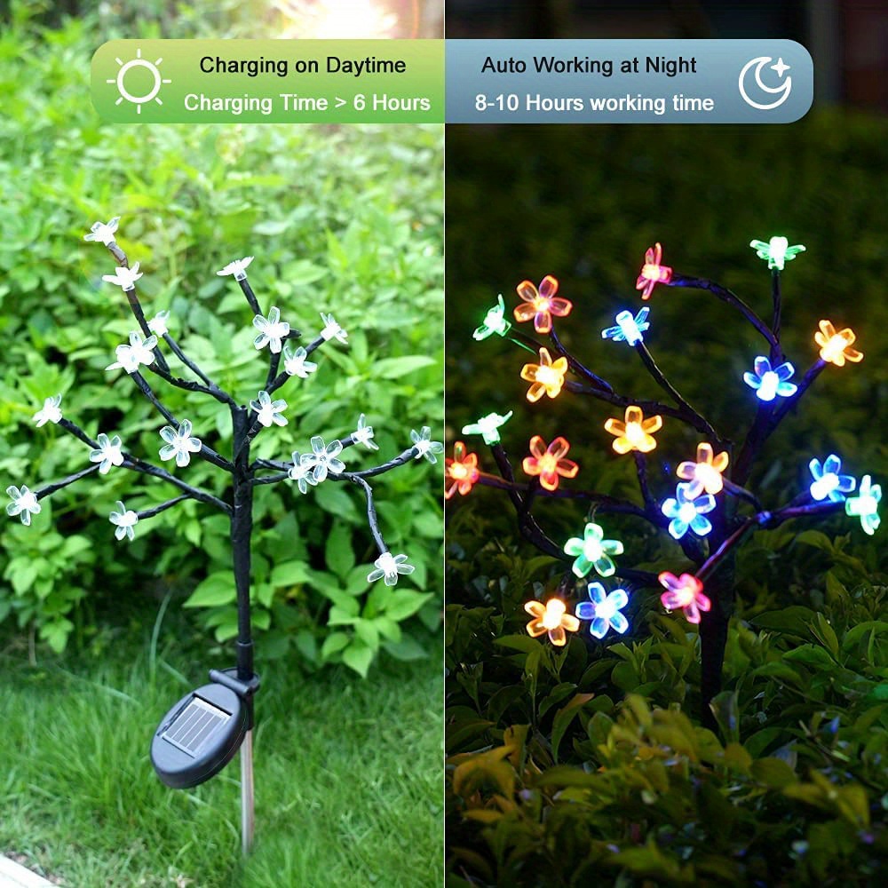 Solar Cherry Lamp Landscape Tree Lamp Led String Lamp Temu