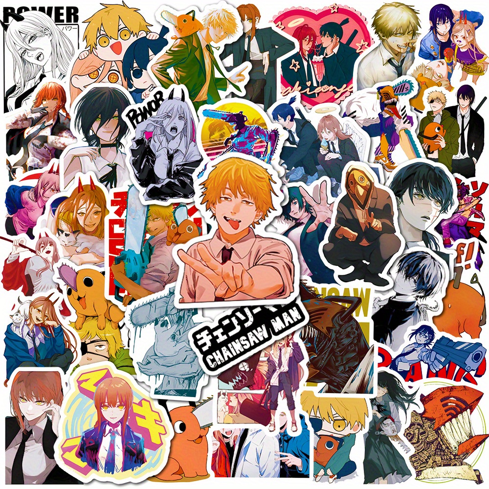 Anime Chainsaw Man Series Doodle Waterproof Stickers Diy Creative Toys -  Temu