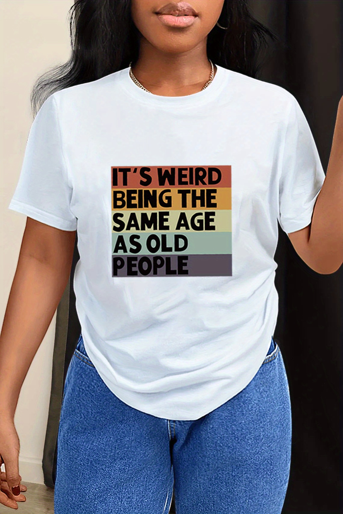 Aged Print Long Sleeve T-Shirt