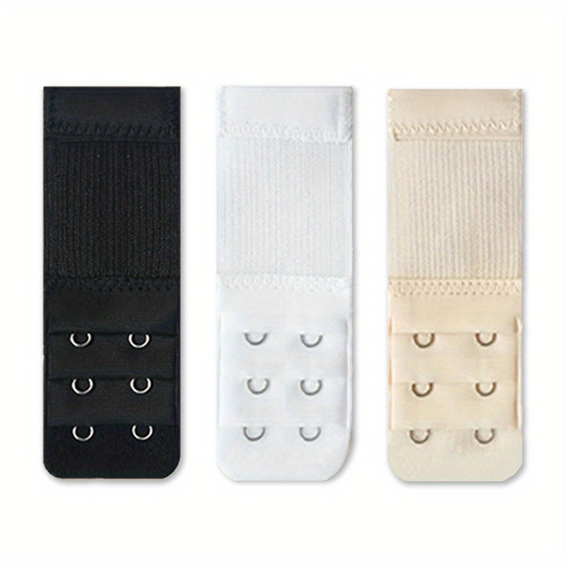 3pcs Stretchy Bra Extension Buckle Set, Comfortable & Soft Bra Strap  Extenders, Women's Lingerie & Underwear Accessories 3 Rows 5 Hook