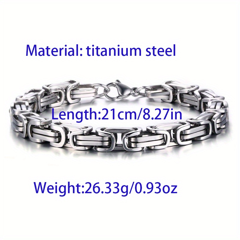 Titanium Steel Biker Bracelet Paperclip Hip hop Bracelet