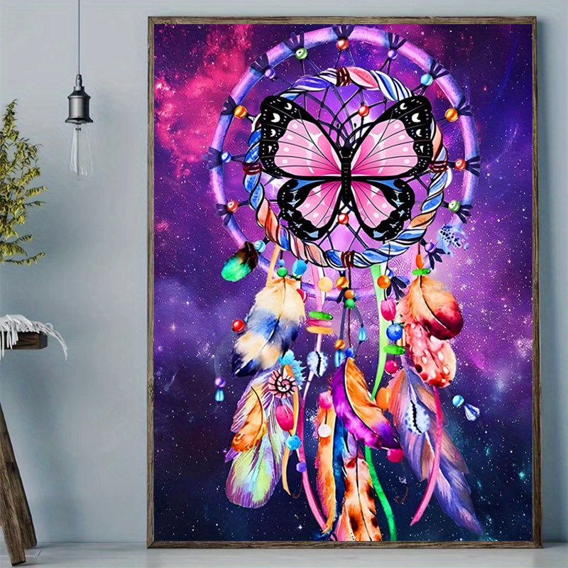 Pink Dream Catcher - 5D Diamond Paintings - DiamondByNumbers - Diamond  Painting art