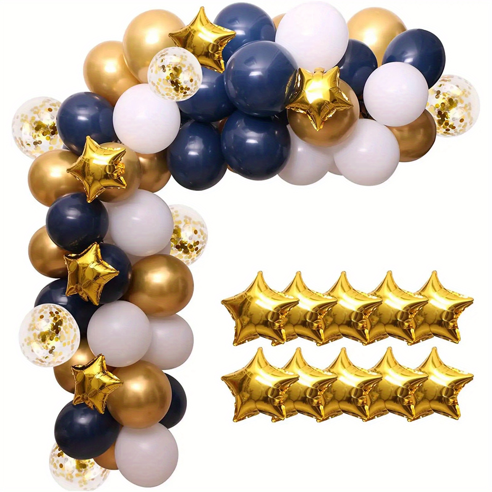 108pcs Un Ensemble De Ballons En Latex Mat Bleu Foncé De - Temu