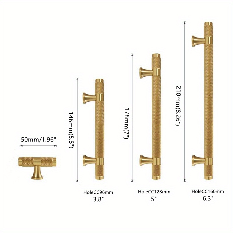 Maniglie per armadietti color argento / Ottone massiccio / Ferramenta per  mobili / Zigrinate per cassetti di armadi, armadietti, ante lunghe di  armadi e elettrodomestici -  Italia