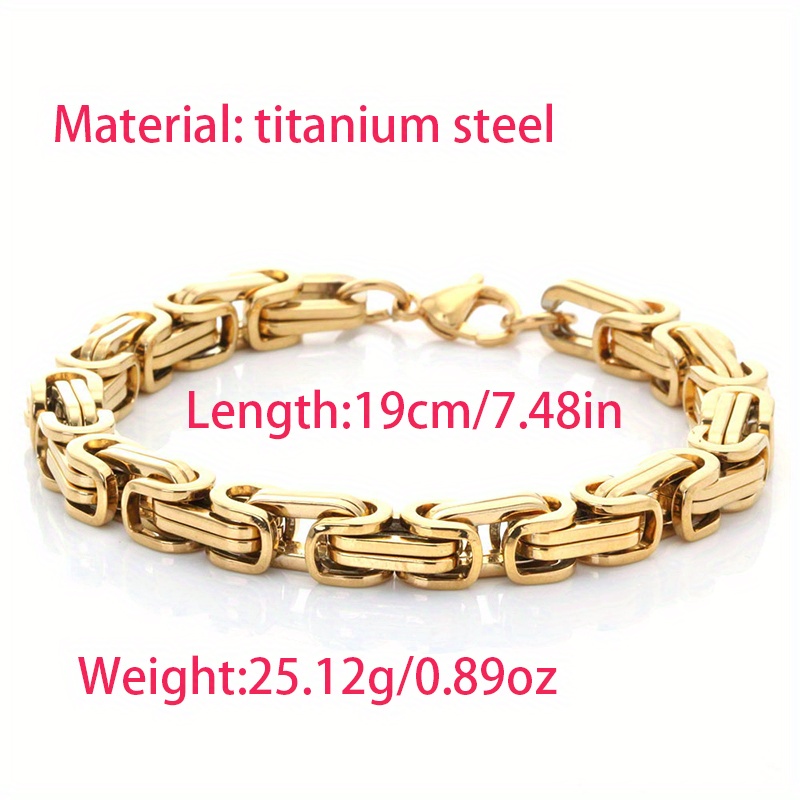 Titanium Steel Biker Bracelet Paperclip Hip hop Bracelet