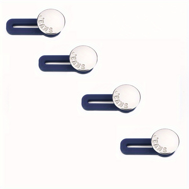 4pcs Pants Extender Button Waistband Extender Buttons For Jeans Collars  Cuffs No Sew Metal Retractable Buttons, Free Shipping On Items Shipped  From Temu