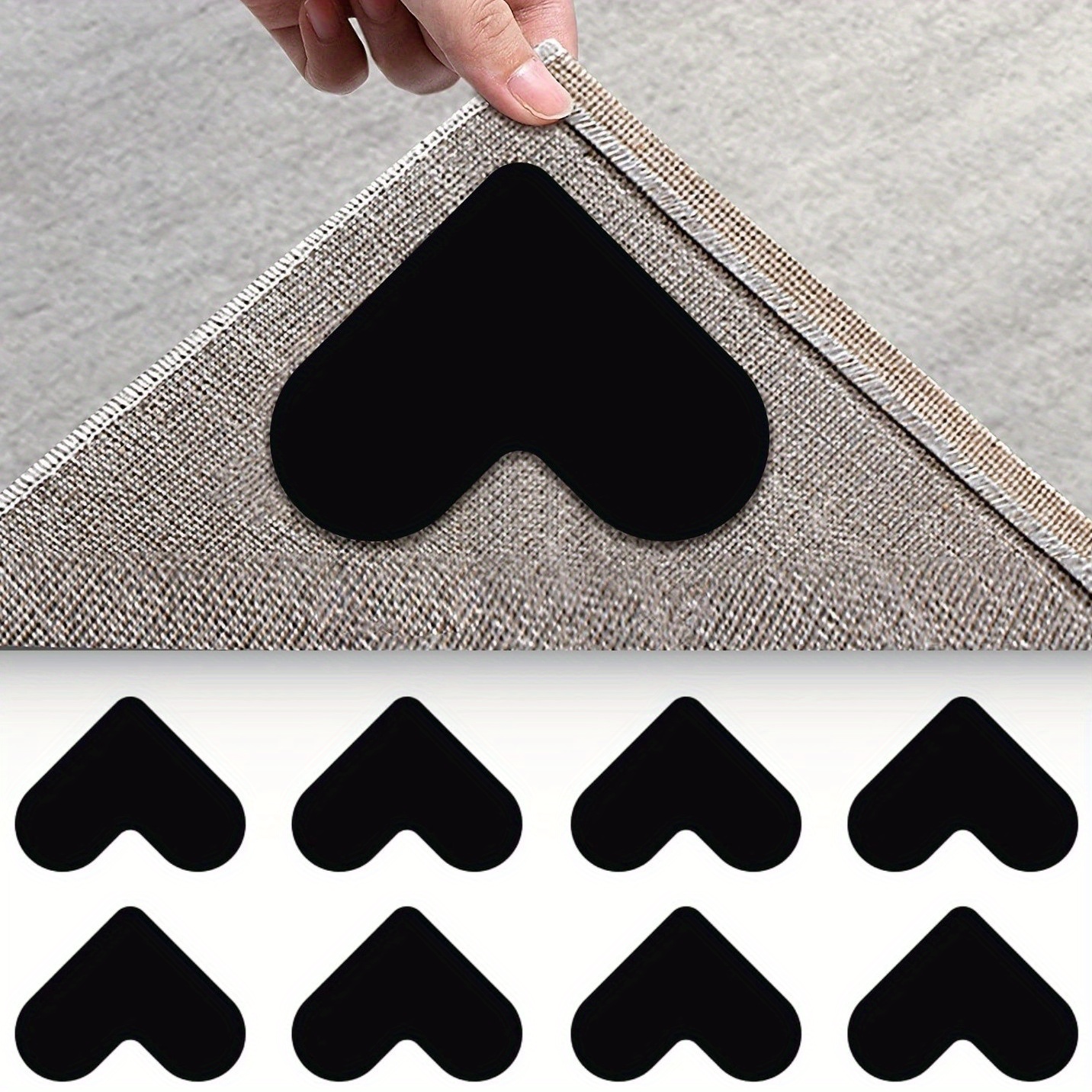 2/4/8/16PCS Reusable Carpet Stickers Mats Fixed Carpet Anti-slip Rug Multi  Purpose Non Slip Rug Gripper