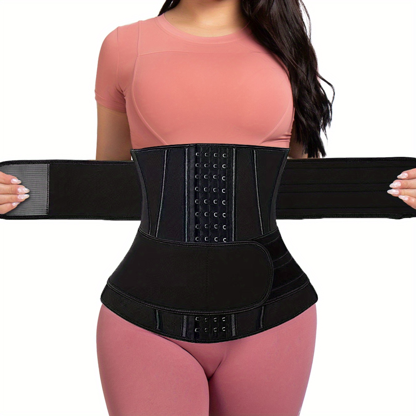 RISE Miss Belt Adjustable Waist Trimmer, Miss Belt Waist Trainer and Body  Shaper with Dual Adjustable Hook and Loop Closures