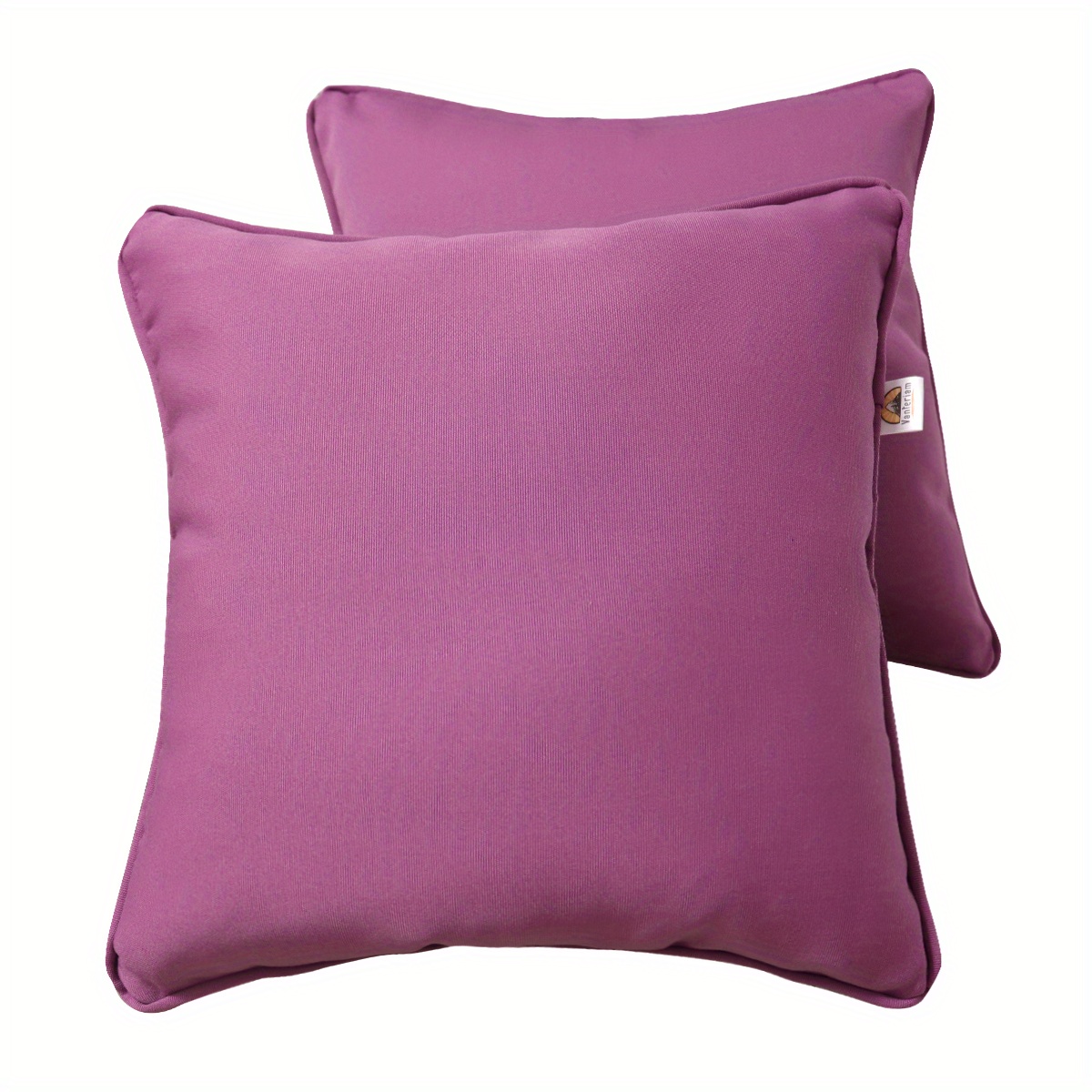 Outdoor Set of 4 Waterproof Throw Pillow Covers 18x18 Inches, Pink