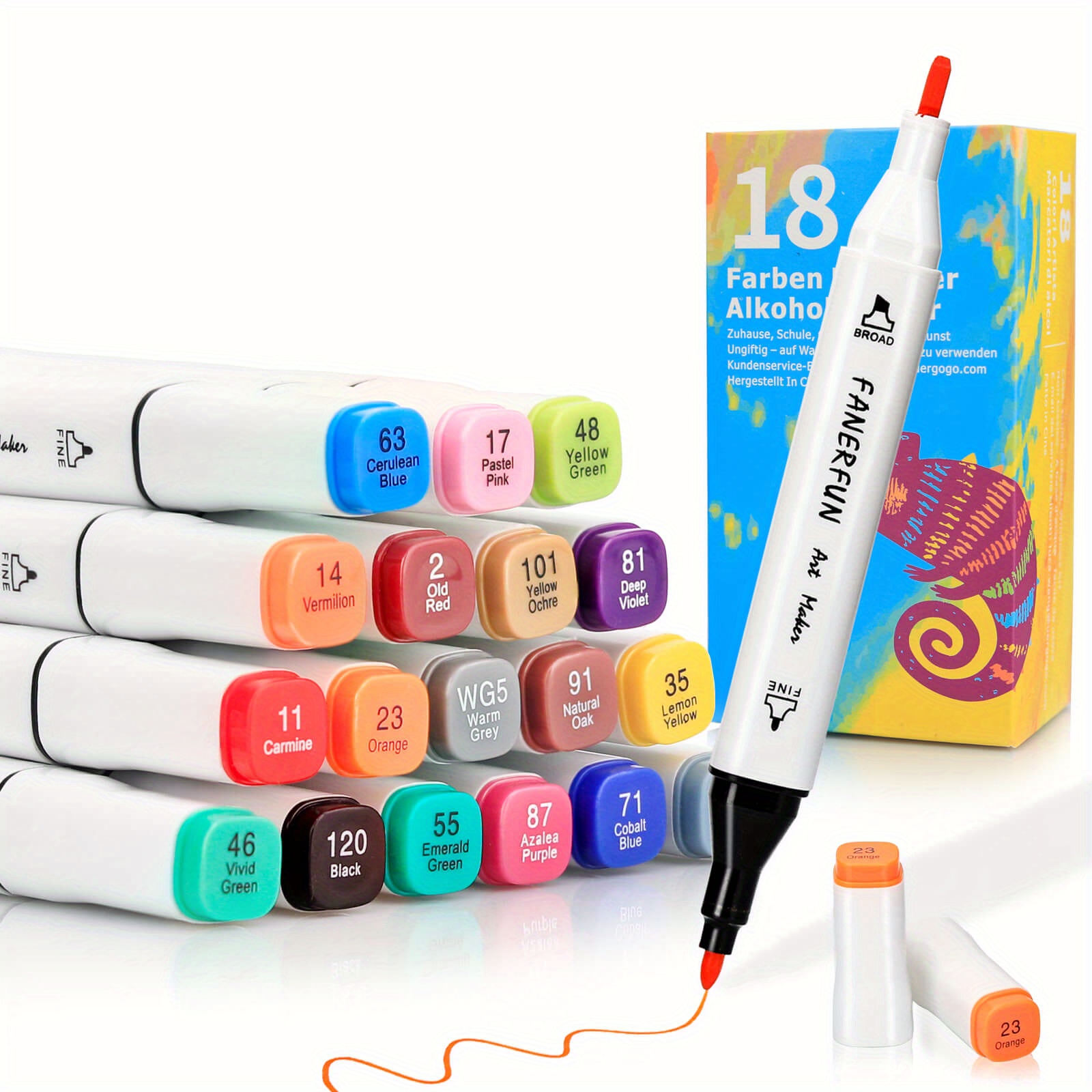 Art Marker Pen Set Multi Color Alcoholic Markers Dual Tip - Temu Poland