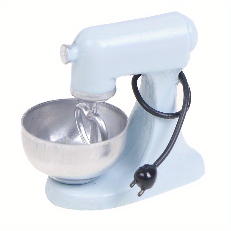 1:12 Scale Metal Mixer With Removable Dollhouse Miniature Bowl and