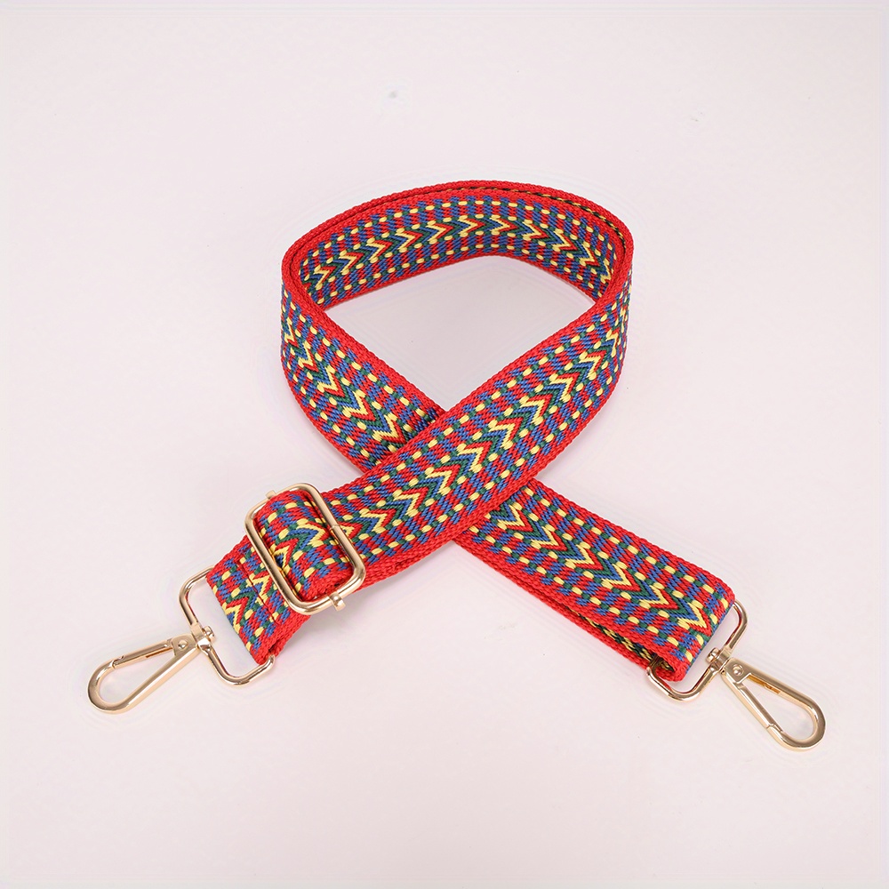 Vintage Pattern Strap Durable Adjustable Shoulder Bag Strap Wide Ethnic Strap