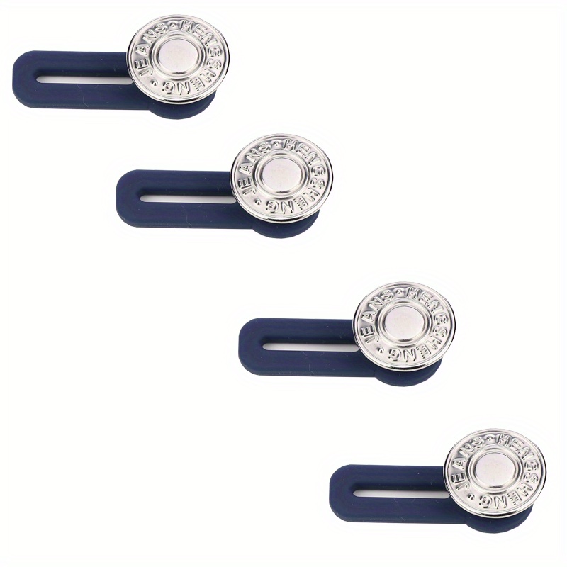 4pcs Pants Extender Button Waistband Extender Buttons For Jeans Collars  Cuffs No Sew Metal Retractable Buttons, Free Shipping On Items Shipped  From Temu