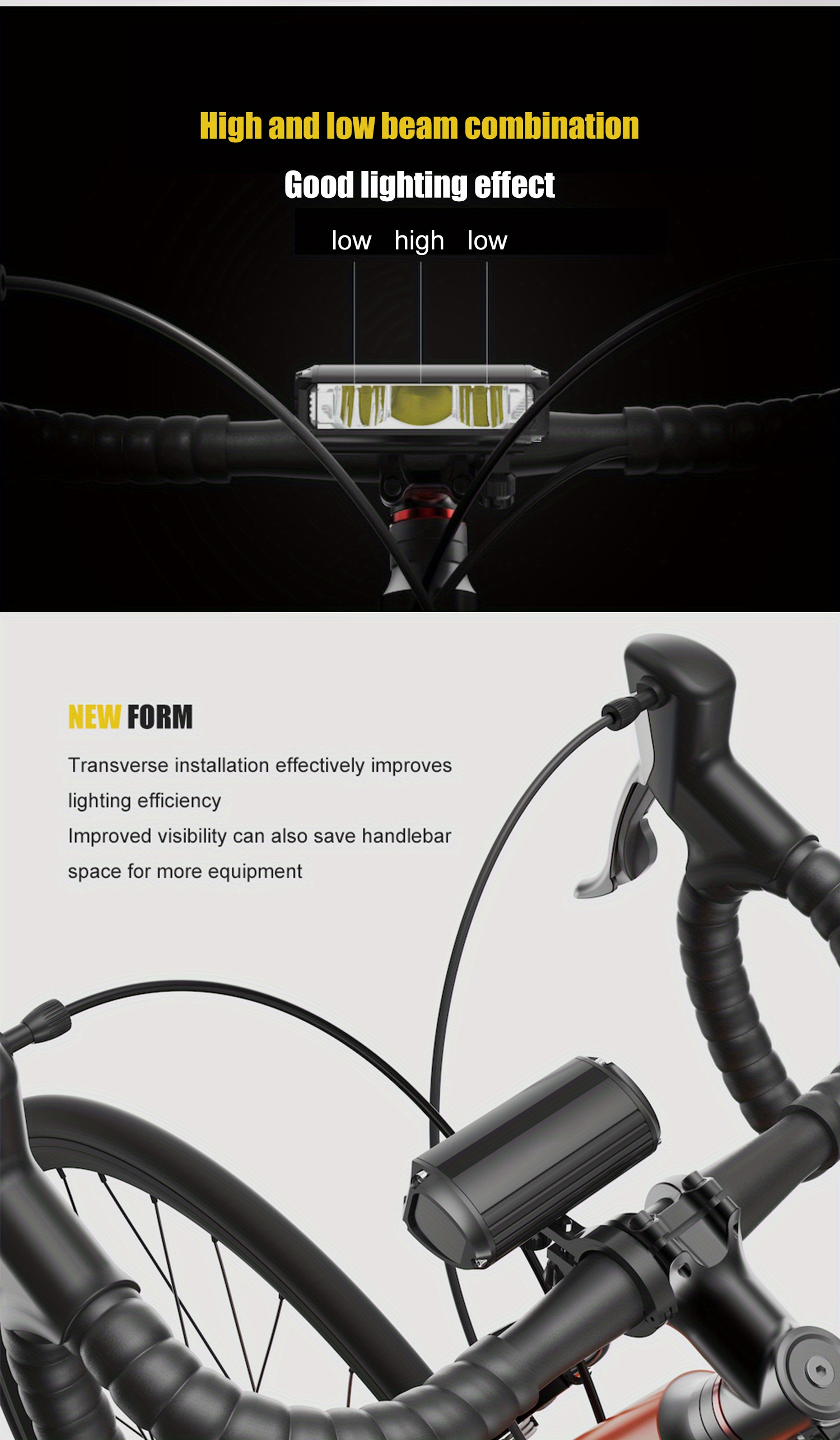Luz de bicicleta de 8000mAh, 5 LED, linterna frontal recargable, 5200LM,  faro con Banco de energía, accesorios para bicicleta El Mercado de Encantos