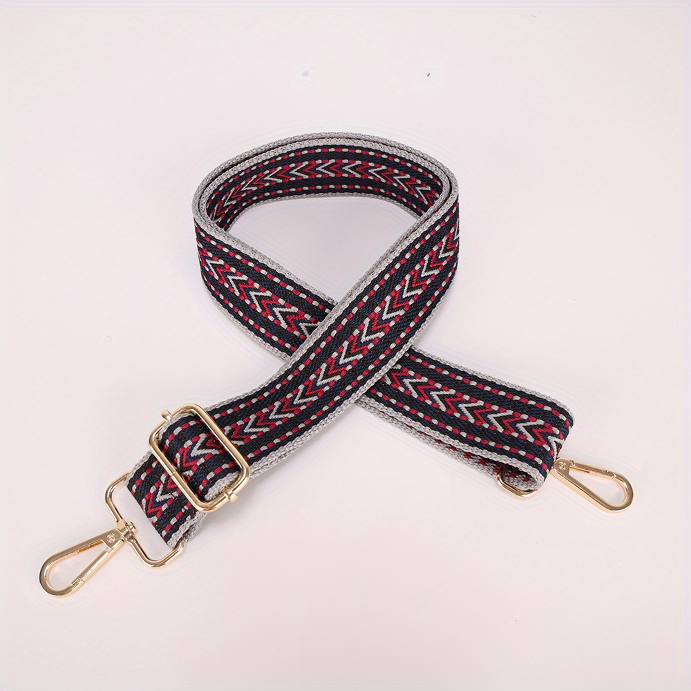 Vintage Pattern Strap Durable Adjustable Shoulder Bag Strap Wide Ethnic Strap