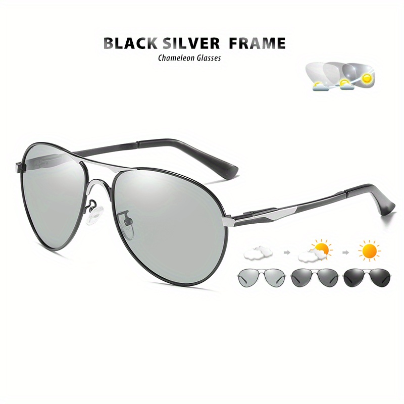 Aviation Intelligent Photochromic Sunglasses Polarized Driving Classic Brand Sun Glasses for Men Women UV400 Goggles Sunglasses Sunglasses,Y2k