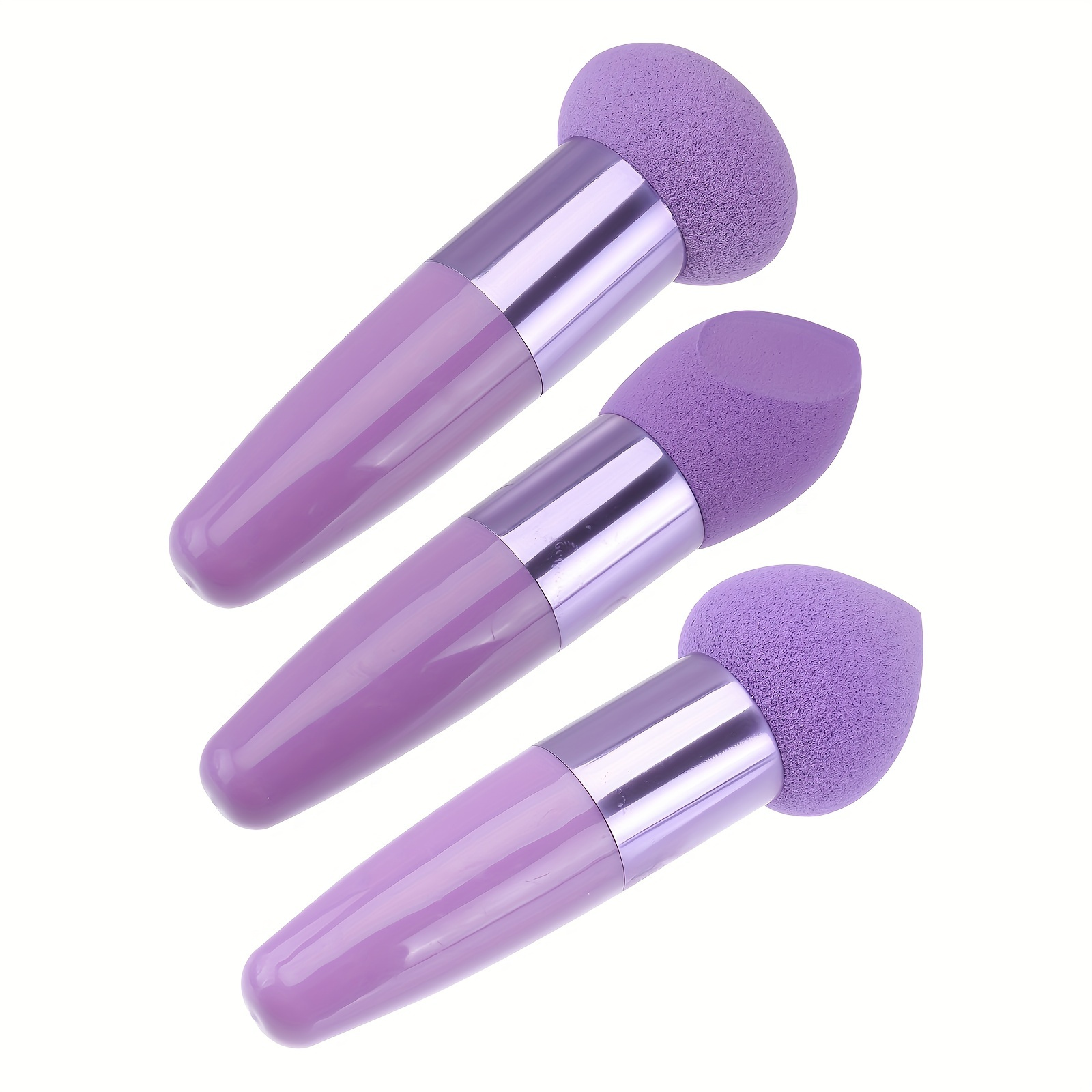 

3pcs Foundation Sponge Powder Puff Mushroom Head Cosmetic Blending Sponge Makeup Puff Facial Sponge Bb Cream Foundation Makeup Tool