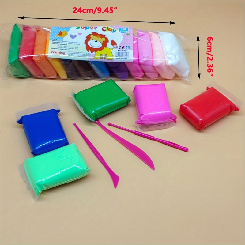 Super Light Clay 12 Color Plasticine Non toxic Space Color - Temu