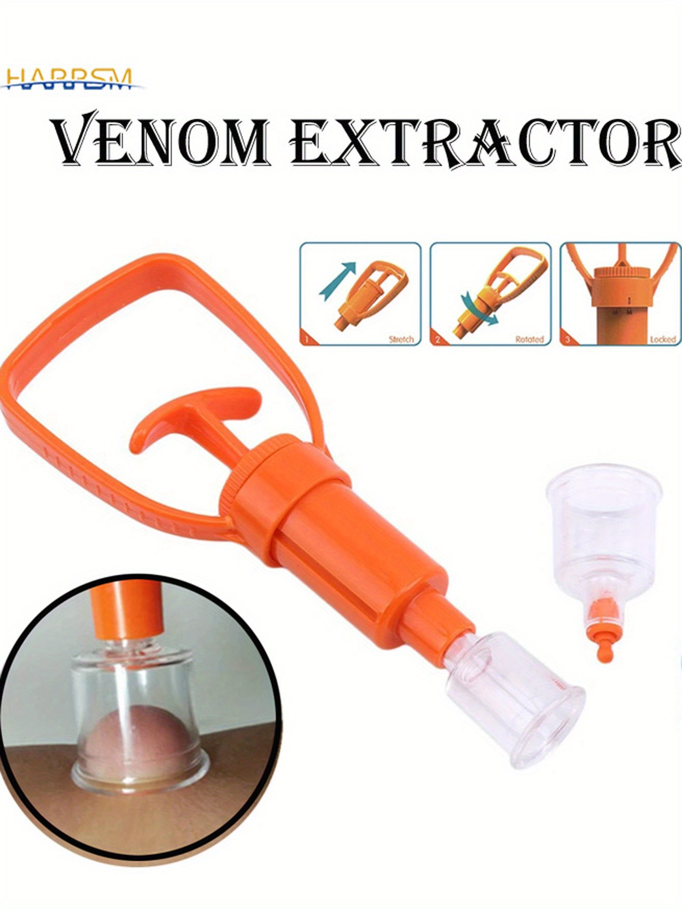 Venom Extractor First Aid Rescue Tool Snake Mosquito Bee Bites Vacuum Suction Pump Camping