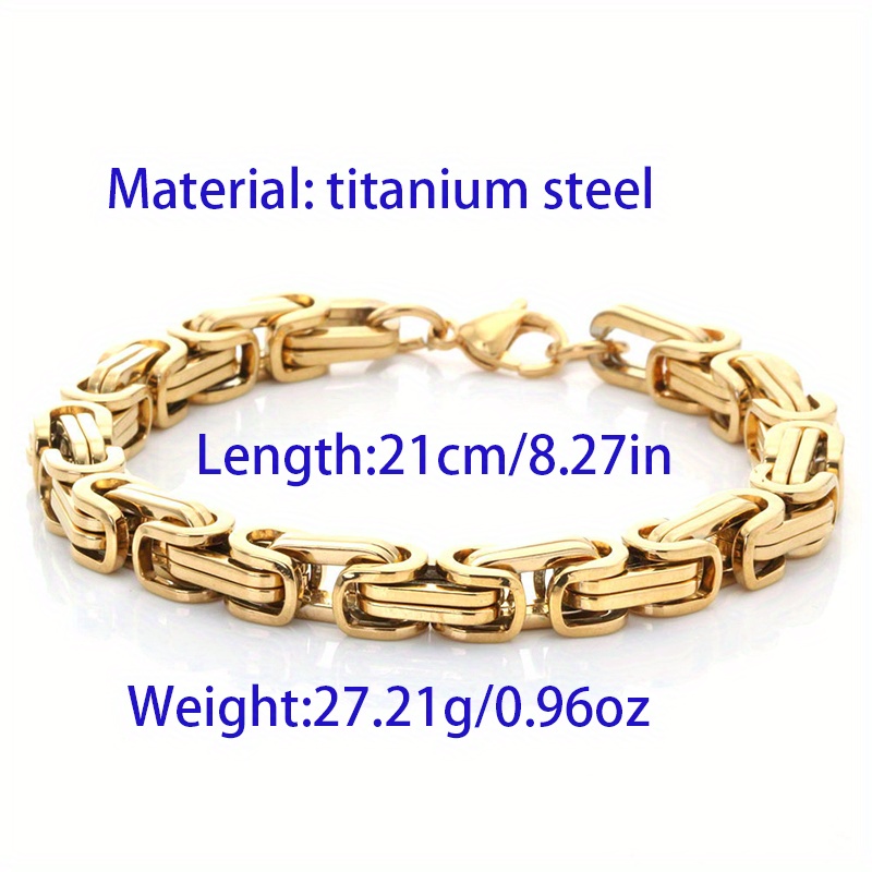 Titanium Steel Biker Bracelet Paperclip Hip hop Bracelet