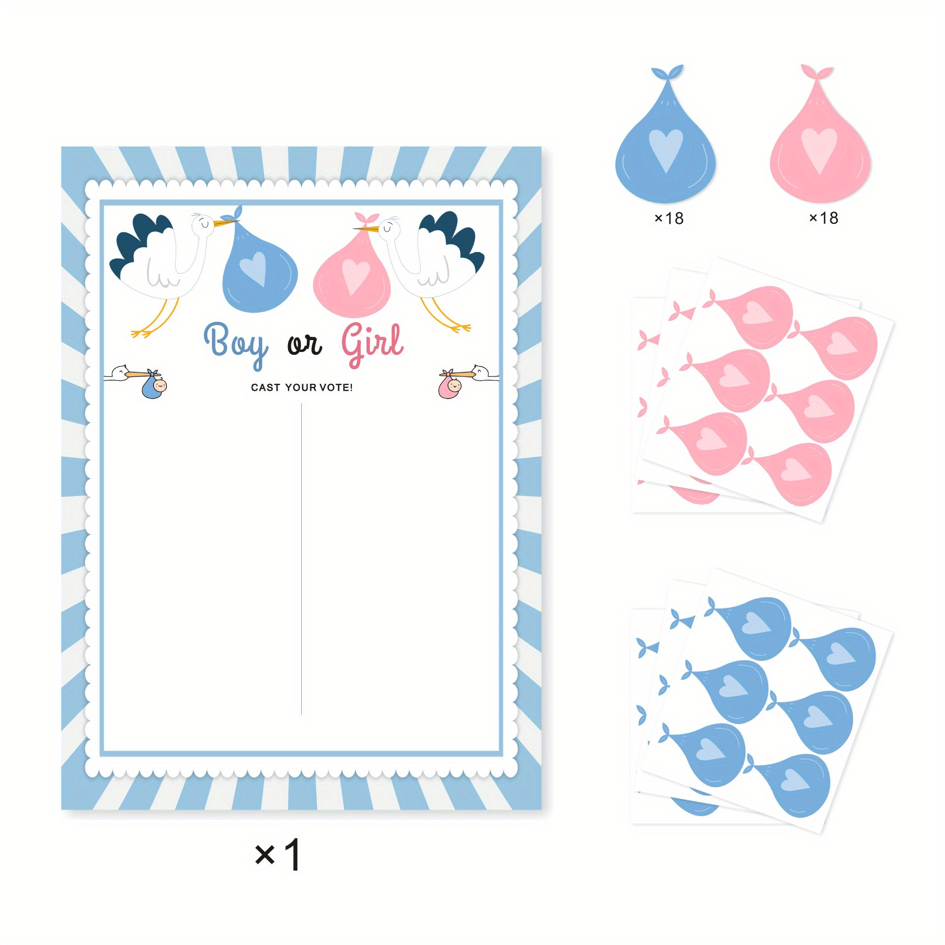 Baby Shower Party Game Cards Baby Gender Reveal Birthday - Temu