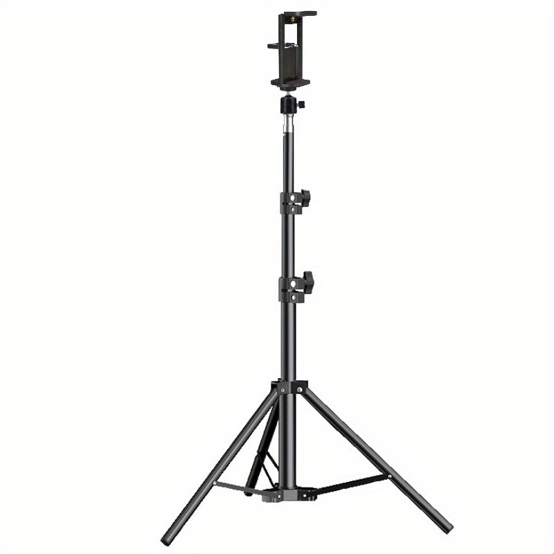 1.1m Flat Clamp, Live Broadcast Bracket, Mobile Tripod Anchor, Multi-functional Shooting Outdoor Floor-standing Telescopic Pole