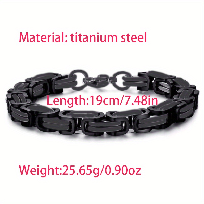 Titanium Steel Biker Bracelet Paperclip Hip hop Bracelet