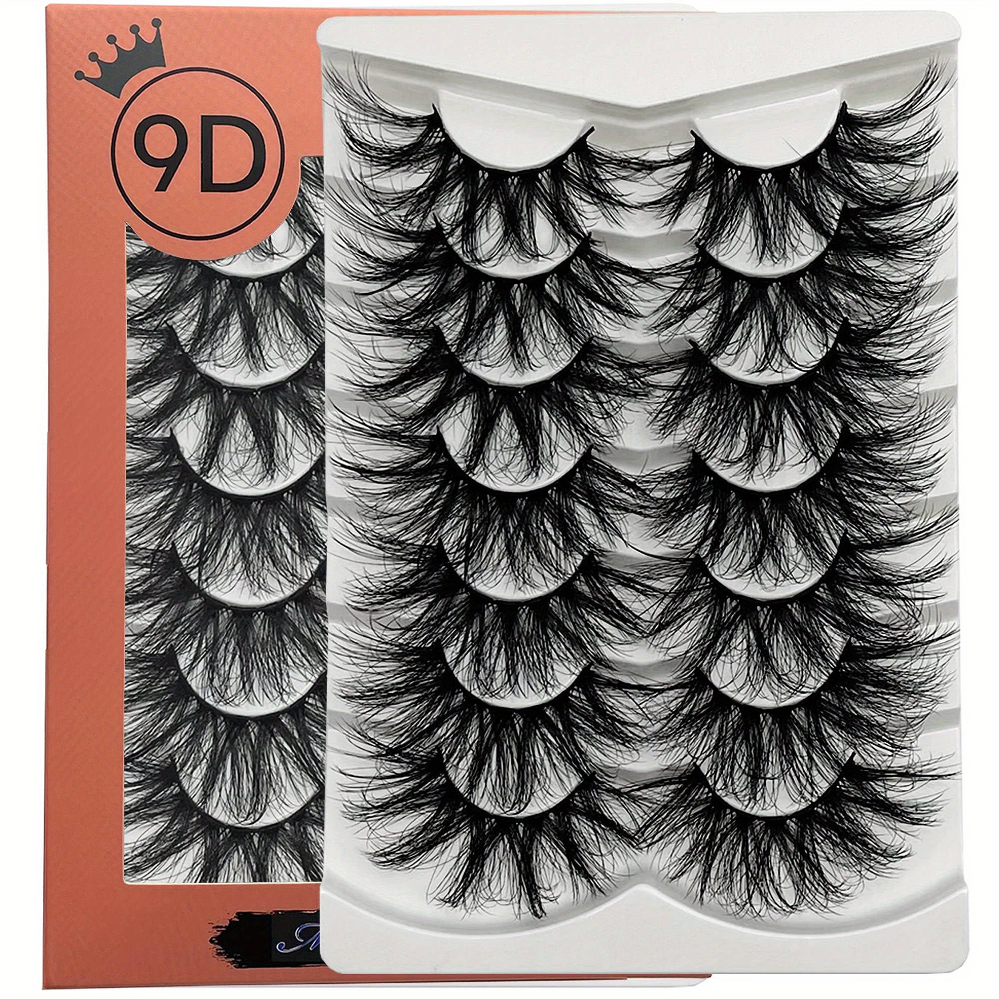 Fluffy Lashes 9d Volume Faux Mink Lashes Dramatic Long Thick - Temu Canada