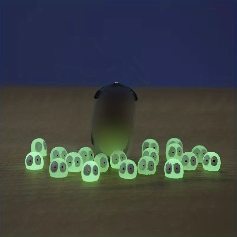 20 Pcs Luminous Briquettes Resin Dust Novelty Toy Glow in The Dark Elves  Ornaments