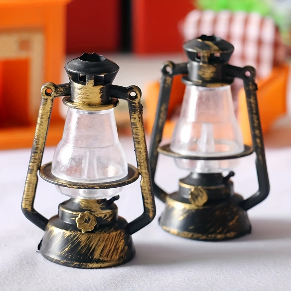 Miniature Food Game Scene Model Doll House Accessories, Mini Retro  Simulation Small Kerosene Lamp Decoration - Temu United Arab Emirates