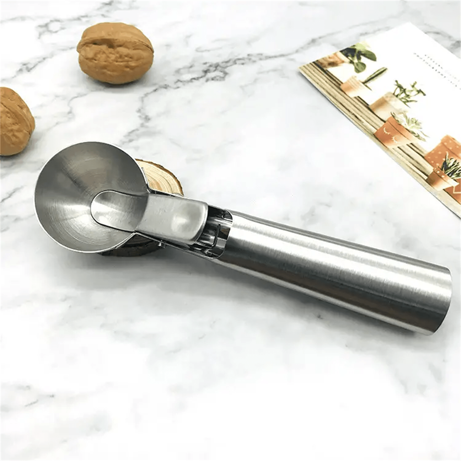 Heavy Duty Stainless Steel Ice Cream Scoop With Trigger - Temu
