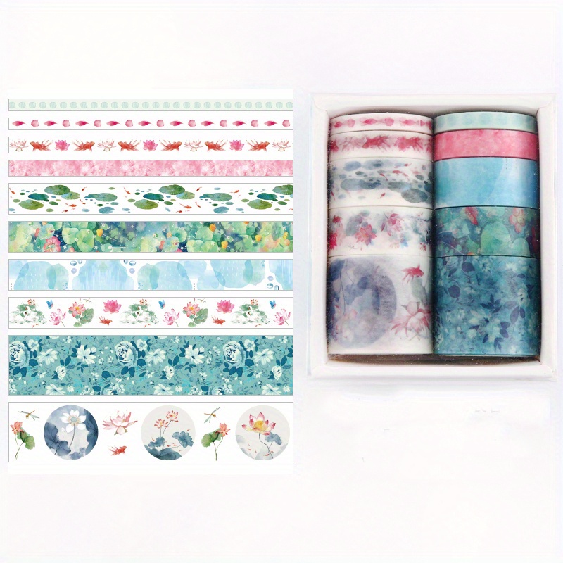40 Rolls Washi Tape Set, Decorative Masking DIY Plain Washi Tapes for Children and Gifts Warpping (Mix)