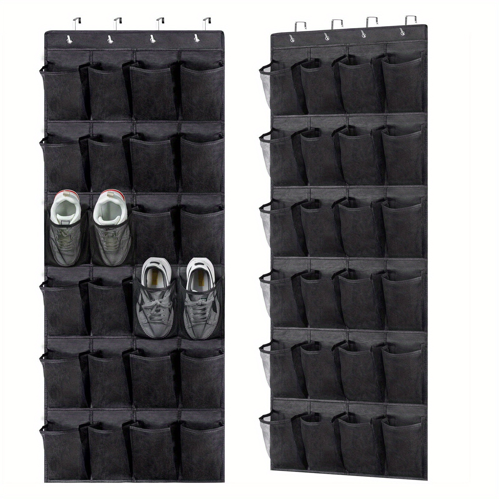 Organizador de zapatos, organizador de zapatos para colgar sobre la puerta  del armario, soporte de almacenamiento de zapateras con 24 bolsillos