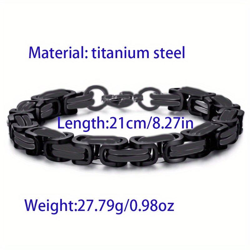 Titanium Steel Biker Bracelet Paperclip Hip hop Bracelet