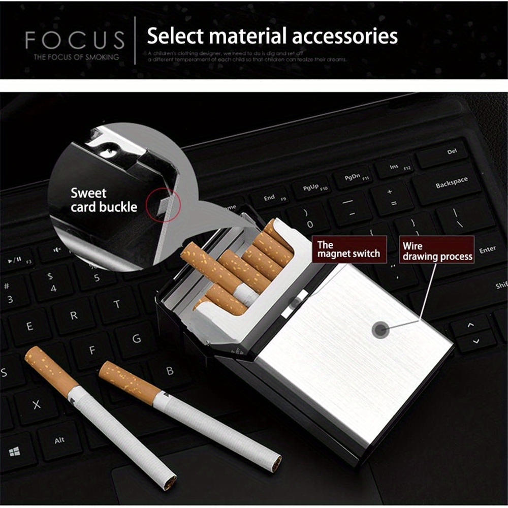 Portable Metal Cigarette Case For Men Dad Pocket Cigar Storage Box To  Prevent Cigarettes From Being Squeezed Deformed, Shop Now For Limited-time  Deals