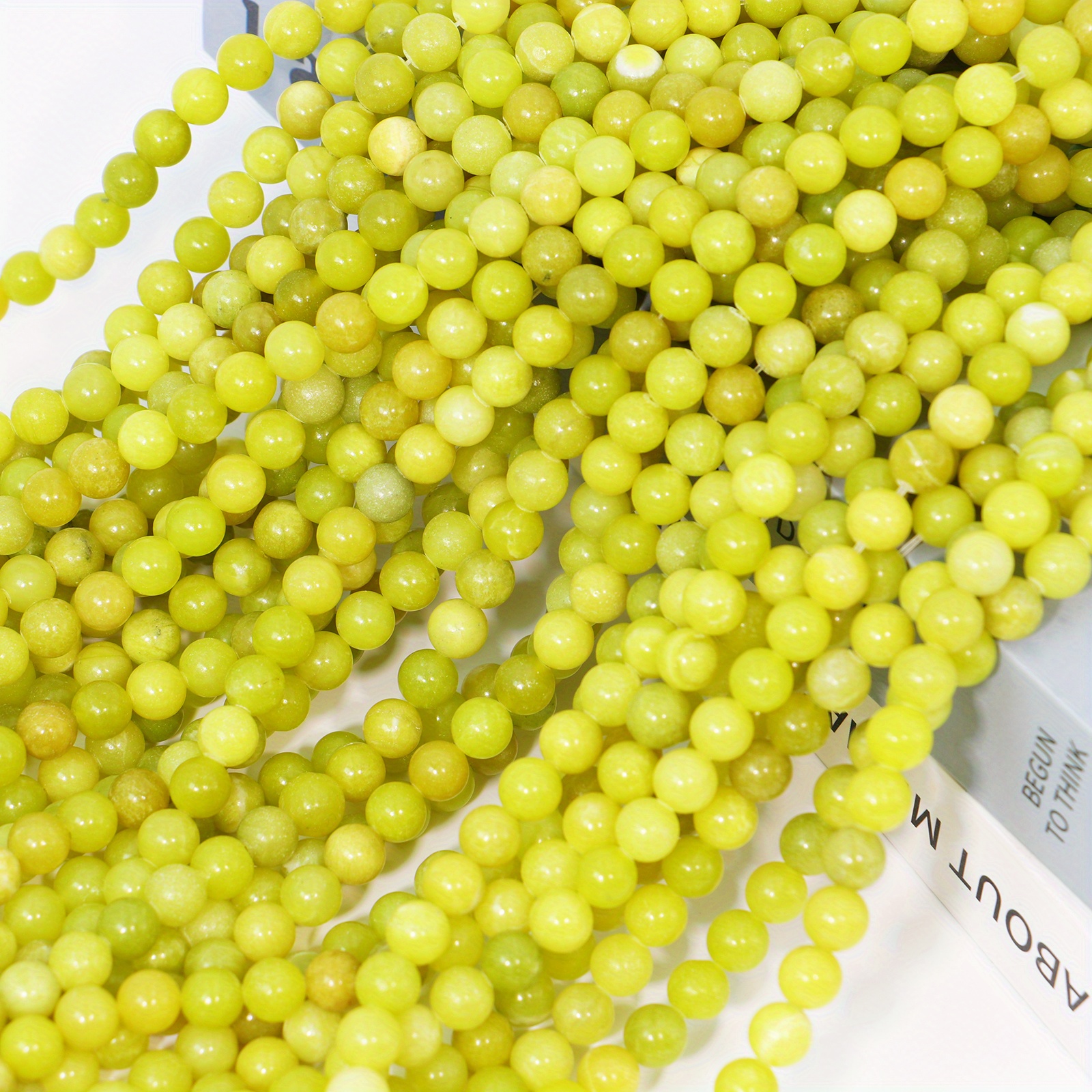 25 Perforated Green Jade Beads Diy Making Hand String Single Temu