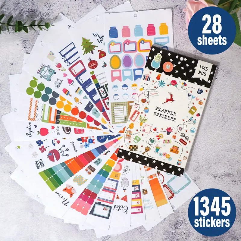 Aesthetic Planner Stickers For Fun Planning / 1345 Monthly - Temu