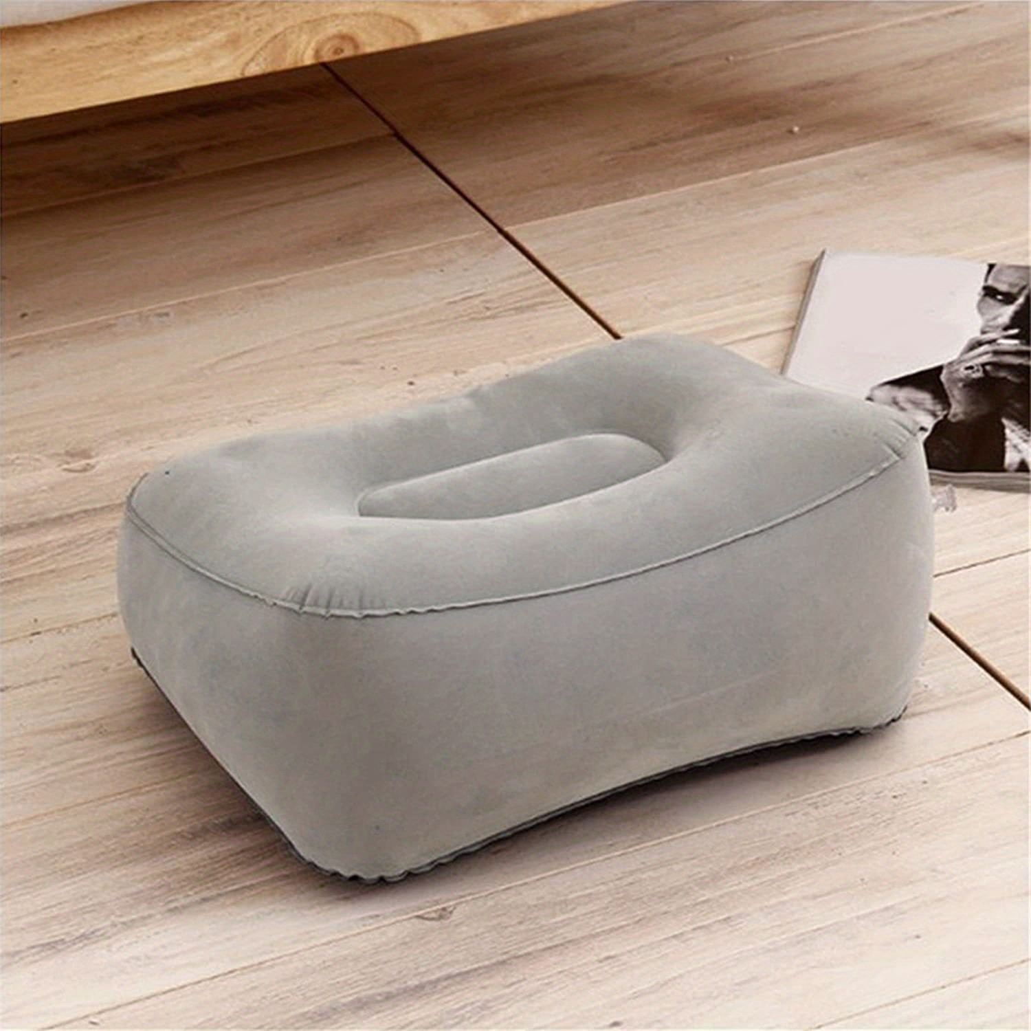 Flocking Pvc Inflatable Ottomans Footstools Airplane Temu