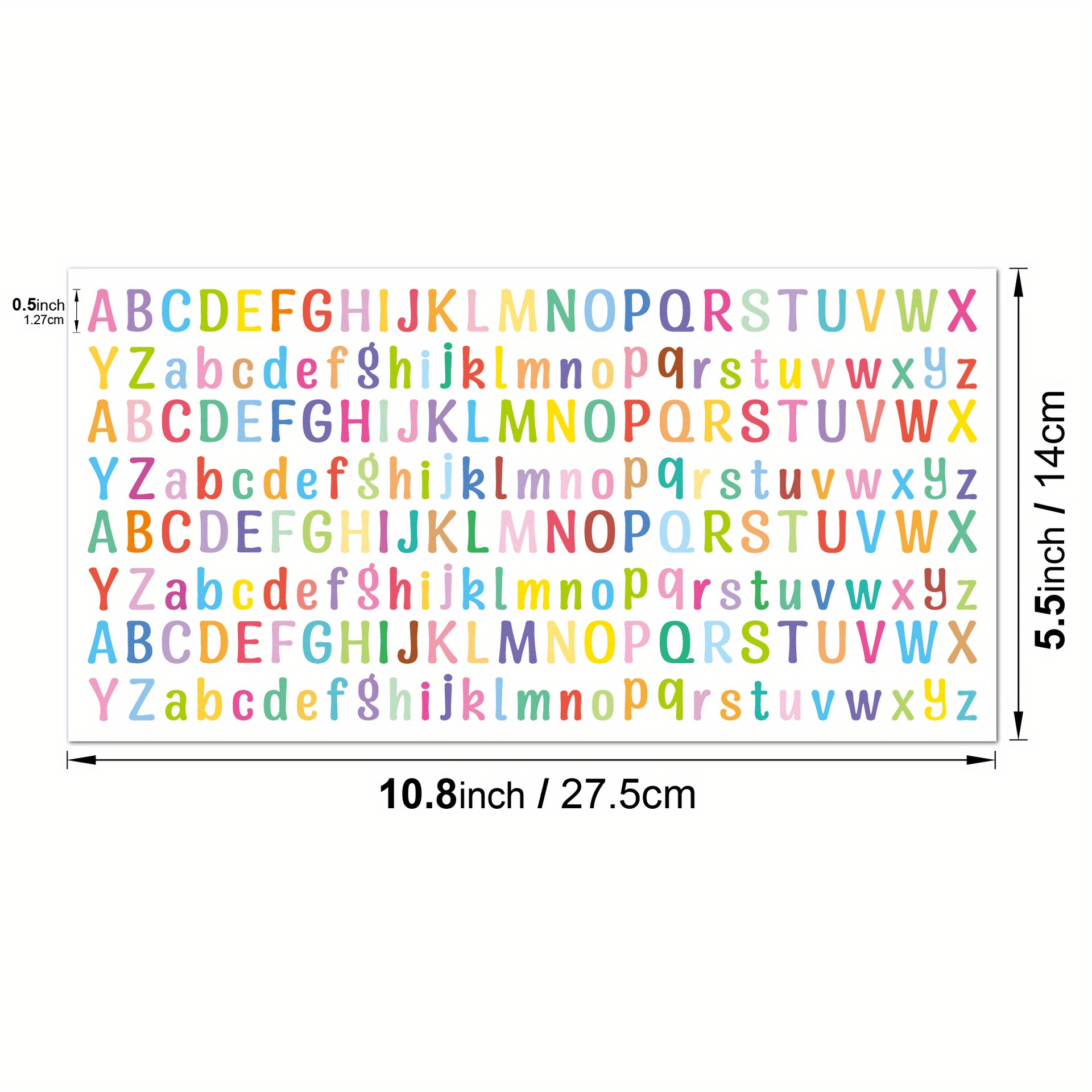  100Pcs Alphabet Letter Stickers, Waterproof Stickers