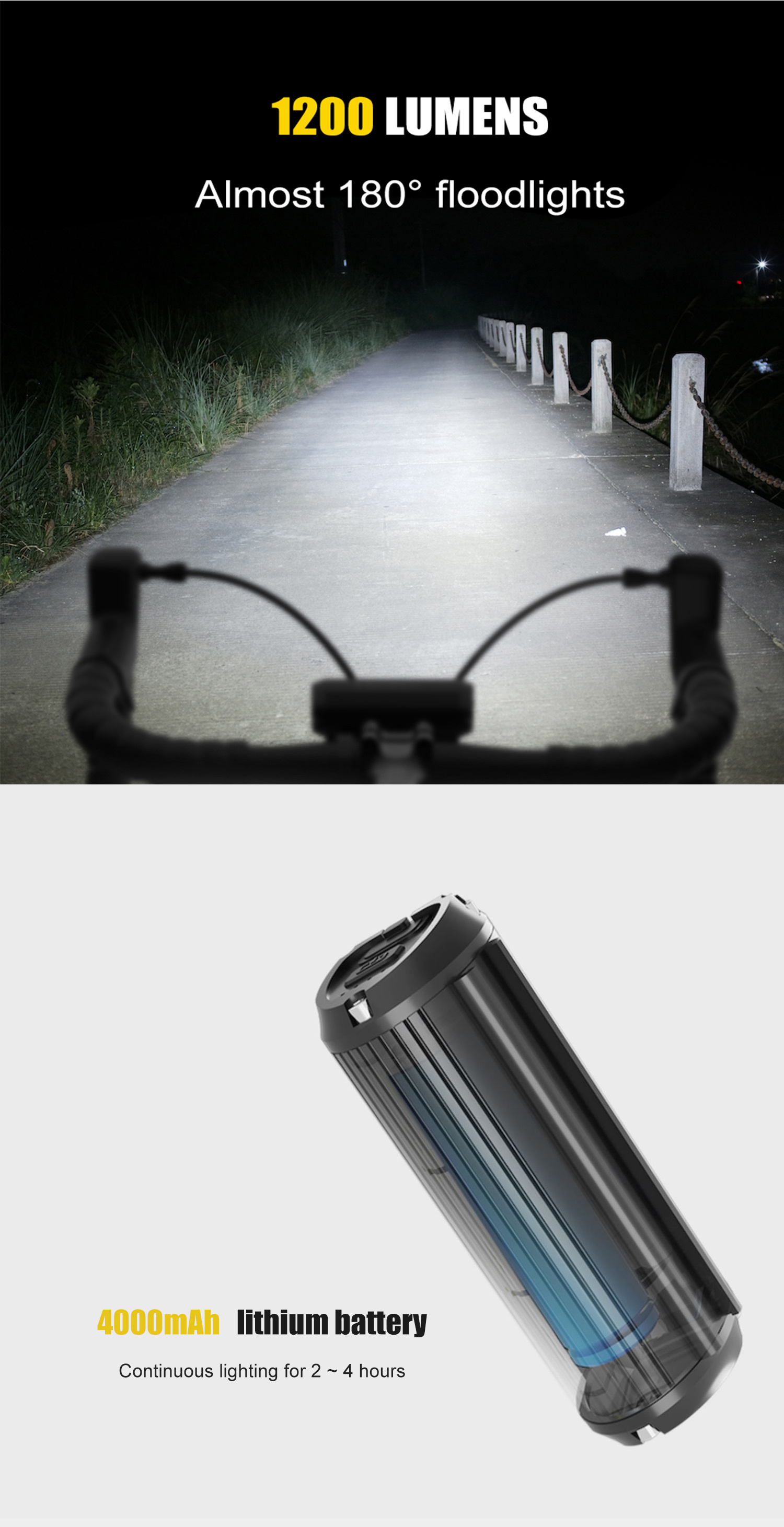 Luz de bicicleta de 8000mAh, 5 LED, linterna frontal recargable, 5200LM,  faro con Banco de energía, accesorios para bicicleta El Mercado de Encantos